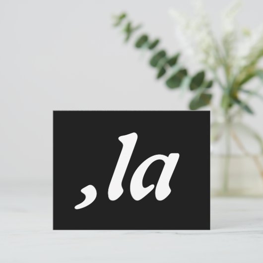 Comma La Kamala Harris - aangepast tekstontwerp Briefkaart (Staand voorkant)