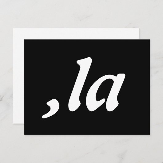 Comma La Kamala Harris - aangepast tekstontwerp Briefkaart (Voorkant / Achterkant)