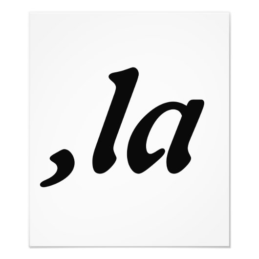 Comma La Kamala Harris - aangepast tekstontwerp Foto Afdruk (Voorkant)