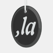 Comma La Kamala Harris - aangepast tekstontwerp Glas Ornament (Voorkant links)