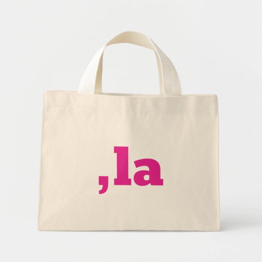 Comma La Kamala Harris - aangepast tekstontwerp Mini Tote Bag (Voorkant)