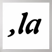 Comma La Kamala Harris - aangepast tekstontwerp Poster (Voorkant)