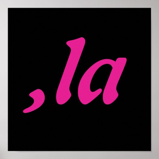 Comma La Kamala Harris - aangepast tekstontwerp Poster (Voorkant)