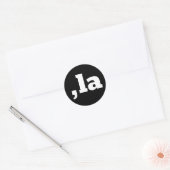 Comma La Kamala Harris - aangepast tekstontwerp Ronde Sticker (Envelop)