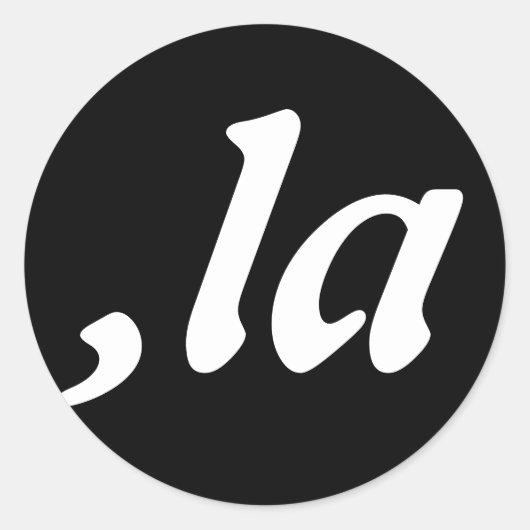 Comma La Kamala Harris - aangepast tekstontwerp Ronde Sticker (Voorkant)