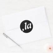 Comma La Kamala Harris - aangepast tekstontwerp Ronde Sticker (Envelop)