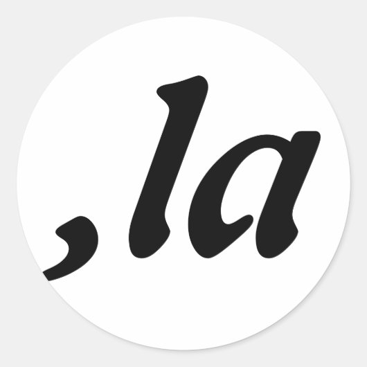 Comma La Kamala Harris - aangepast tekstontwerp Ronde Sticker (Voorkant)