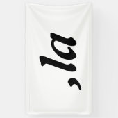 Comma La Kamala Harris - aangepast tekstontwerp Spandoek (Verticaal)