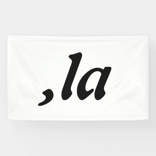 Comma La Kamala Harris - aangepast tekstontwerp Spandoek (Horizontaal)
