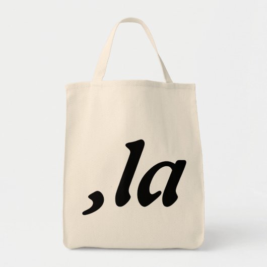 Comma La Kamala Harris - aangepast tekstontwerp Tote Bag (Voorkant)