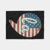 Comma La Kamala Harris Amerikaanse vlag Comma + La Fleece Deken (Voorkant (Horizontaal))