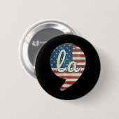 Comma La Kamala Harris Amerikaanse vlag Comma + La Ronde Button 5,7 Cm (Voorkant /achterkant)