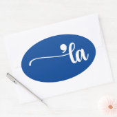 Comma La | Kamala Harris Blue Ovale Sticker (Envelop)