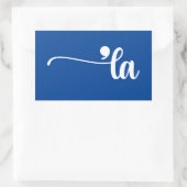 Comma La | Kamala Harris Blue Rechthoekige Sticker (Tas)