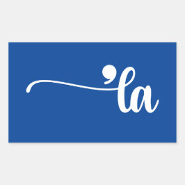 Comma La | Kamala Harris Blue Rechthoekige Sticker