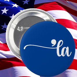 Comma La | Kamala Harris Blue Ronde Button 5,7 Cm