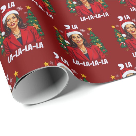 Comma La Kamala Harris Christmas Cadeaupapier (Rol Hoek)