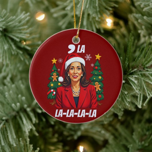 Comma La Kamala Harris Christmas Keramisch Ornament (Boom)