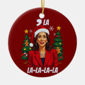 Comma La Kamala Harris Christmas Keramisch Ornament (Voorkant)