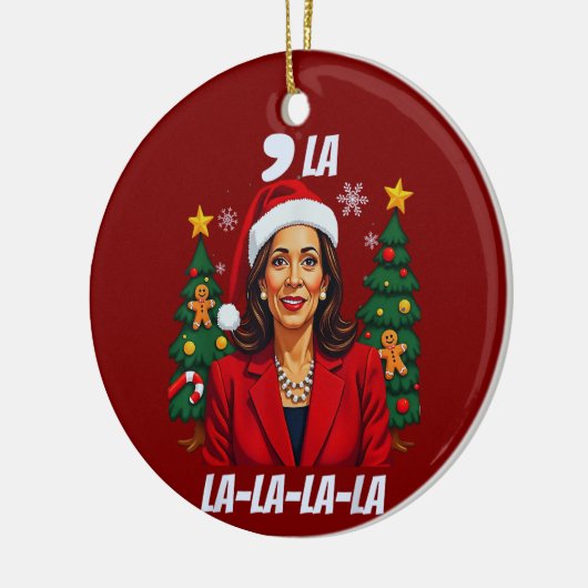 Comma La Kamala Harris Christmas Keramisch Ornament (Links)