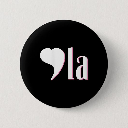 Comma La Kamala Harris Funny Democraat Support 202 Ronde Button 5,7 Cm (Voorkant)