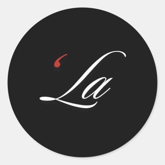 Comma La Kamala Harris Grappige interpunctie La El Ronde Sticker (Voorkant)