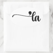 Comma La Kamala Harris Interpunctie La Verkiezing Ovale Sticker (Tas)