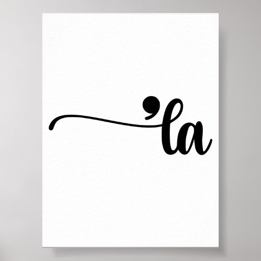 Comma La Kamala Harris Interpunctie La Verkiezing Poster (Voorkant)