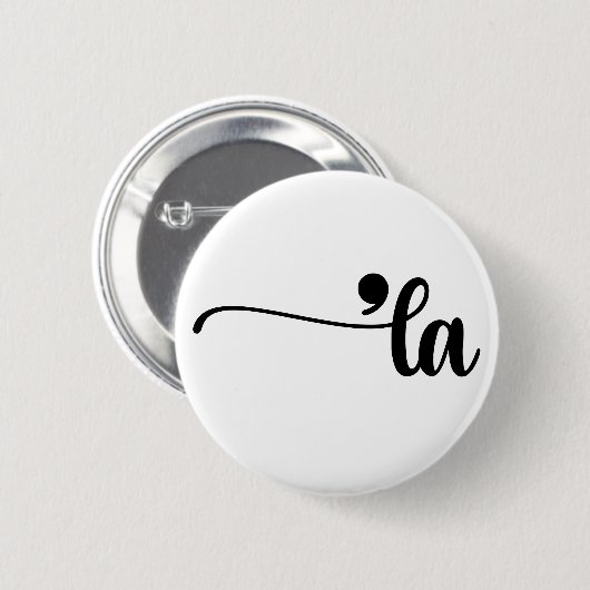 Comma La Kamala Harris Interpunctie La Verkiezing Ronde Button 5,7 Cm (Voorkant /achterkant)