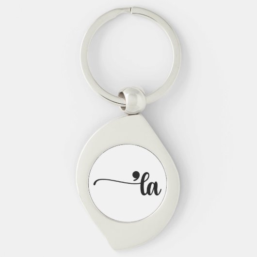 Comma La Kamala Harris Interpunctie La Verkiezing Sleutelhanger (Voorkant)