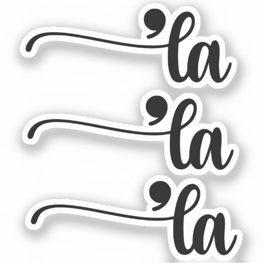 Comma La Kamala Harris Interpunctie La Verkiezing Sticker (Voorkant)