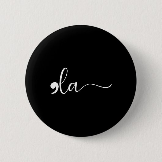 Comma La Kamala Harris Interpunctie La Verkiezings Ronde Button 5,7 Cm (Voorkant)