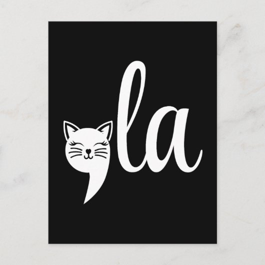 Comma La Kamala Harris - kattenmoeder voor Kamala Briefkaart (Voorkant)