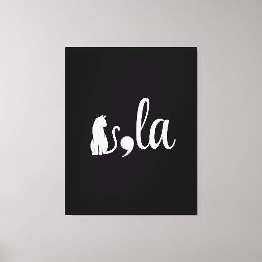 Comma La Kamala Harris - kattenmoeder voor Kamala Canvas Afdruk (Voorkant)