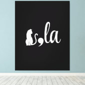 Comma La Kamala Harris - kattenmoeder voor Kamala Canvas Afdruk (Insitu (Houten vloer))