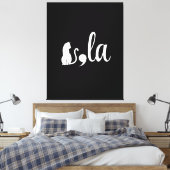 Comma La Kamala Harris - kattenmoeder voor Kamala Canvas Afdruk (Insitu (Slaapkamer))