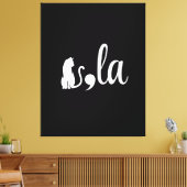 Comma La Kamala Harris - kattenmoeder voor Kamala Canvas Afdruk (Insitu (Woonkamer))