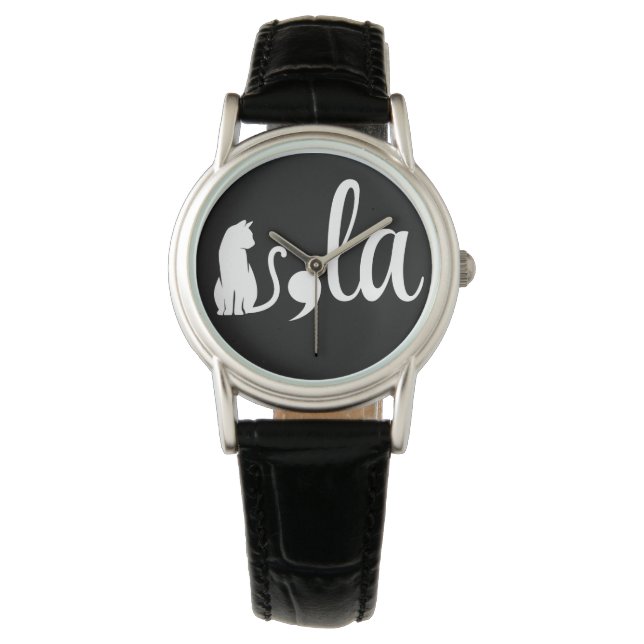 Comma La Kamala Harris - kattenmoeder voor Kamala Horloge (Voorkant)