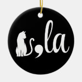 Comma La Kamala Harris - kattenmoeder voor Kamala Keramisch Ornament (Voorkant)