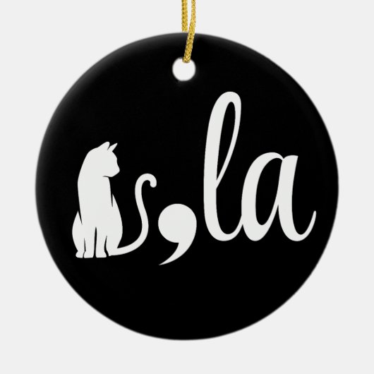 Comma La Kamala Harris - kattenmoeder voor Kamala Keramisch Ornament (Voorkant)