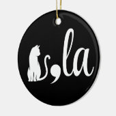 Comma La Kamala Harris - kattenmoeder voor Kamala Keramisch Ornament (Links)