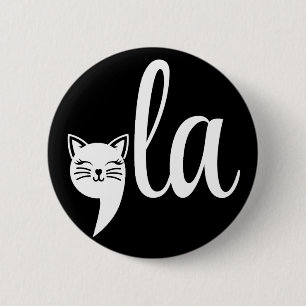 Comma La Kamala Harris - kattenmoeder voor Kamala Ronde Button 5,7 Cm