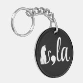 Comma La Kamala Harris - kattenmoeder voor Kamala Sleutelhanger (Voorkant Links)