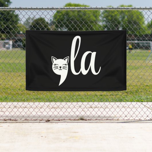 Comma La Kamala Harris - kattenmoeder voor Kamala Spandoek (Insitu)