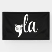 Comma La Kamala Harris - kattenmoeder voor Kamala Spandoek (Horizontaal)