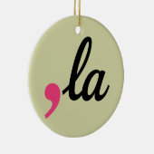 Comma La Kamala Harris President 2024 Stop Project Keramisch Ornament (Rechts)