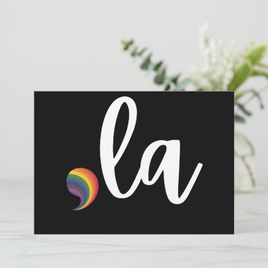 Comma La Kamala Harris Pride Rainbow LGBQ Gay Kaart (Staand voorkant)