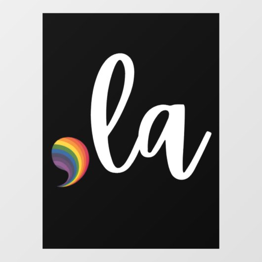 Comma La Kamala Harris Pride Rainbow LGBQ Gay Raamsticker (Vel)