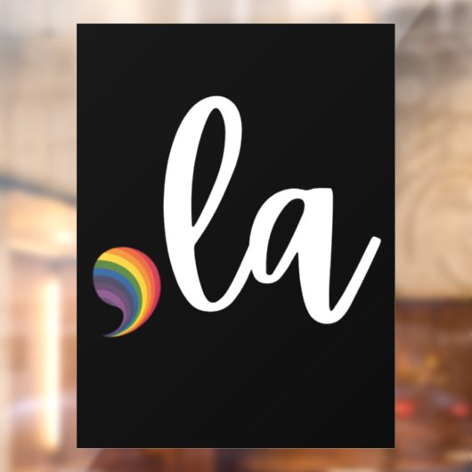 Comma La Kamala Harris Pride Rainbow LGBQ Gay Raamsticker (Vel 2)