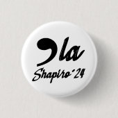 Comma-La Kamala Harris Shapiro 2024 Cursief Ronde Button 3,2 Cm (Voorkant)